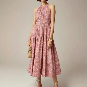 Jcrew Liberty of London Floral Halter Neck Maxi Dress